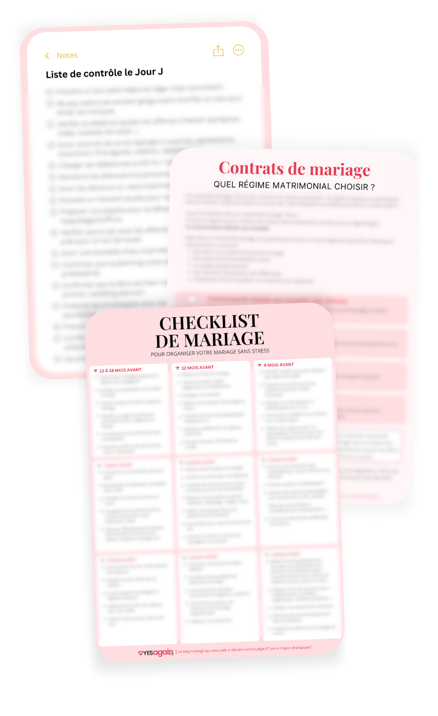 Guide et checklist de mariage YesAgain Blog