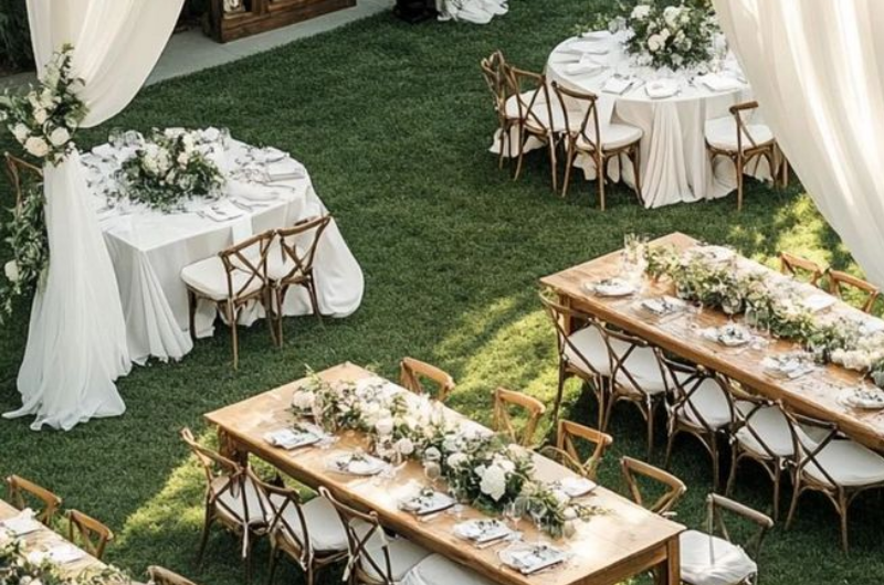 Disposition originale des tables du mariage