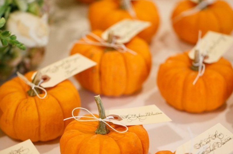 Cadeaux invités citrouille mariage