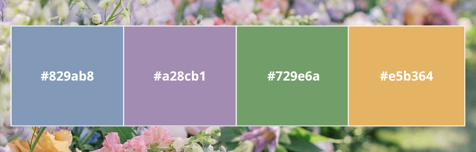 Palette couleur inspiration mariage hiver