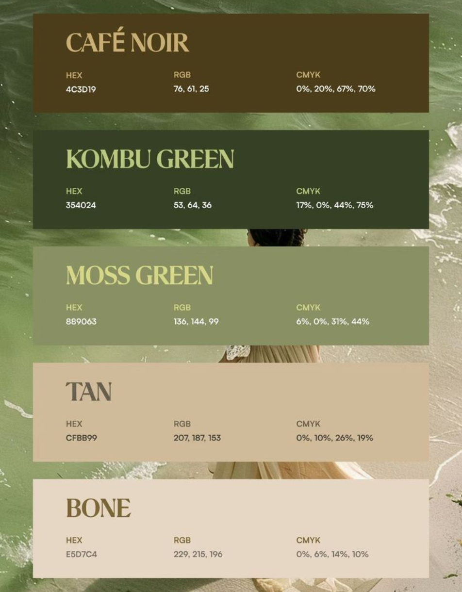 Moodboard inspiration de couleurs pour faire part numérique de mariage