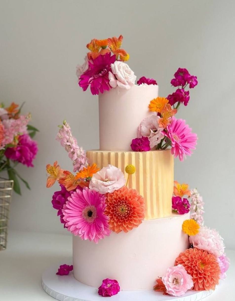 gateau mariage theme orange & fuchsia gateau mariage theme orange & fuchsia
