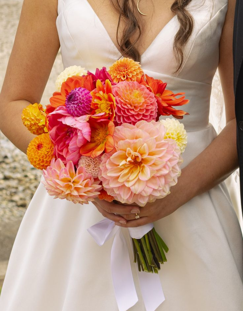 bouquet mariée theme orange & fuchsia bouquet mariée theme orange & fuchsia
