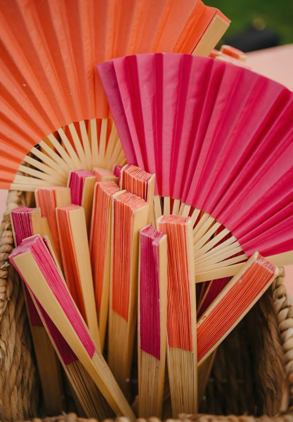 éventails de mariage d'occasion Éventails de mariage d'occasion colorés